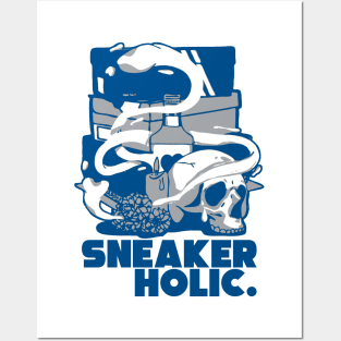 Sneaker Holic True Blue Retro Posters and Art